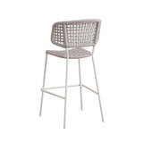 Sedia da giardino Leslie Dimehouse Bianco LxPxH 118x58x55 Corda Foto bianca vista posteriore diagonale