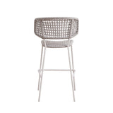 Sedia da giardino Leslie Dimehouse Bianco LxPxH 118x58x55 Corda Foto bianca vista posteriore diagonale