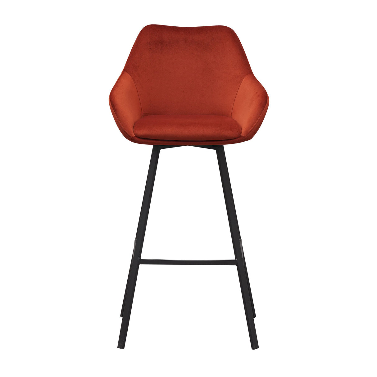 Sgabello da bar Elise Velluto Dimehouse Ruggine LxPxH 95x59x57 Velvet White foto vista frontale