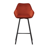 Sgabello da bar Elise Velluto Dimehouse Ruggine LxPxH 95x59x57 Velvet White foto vista frontale