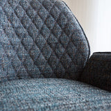 Sgabello da bar Novan in ciniglia Dimehouse Blu LxWxH 75x58x54 Campione colore foto tessuto Atmosphere