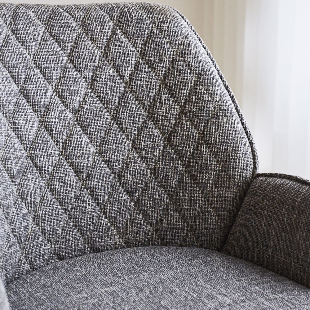 Sgabello da bar Novan in ciniglia Dimehouse Campione colore foto tessuto Atmosphere grigio chiaro LxPxH 75x58x54