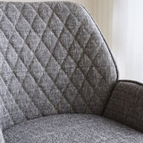 Sgabello da bar Novan in ciniglia Dimehouse Campione colore foto tessuto Atmosphere grigio chiaro LxPxH 75x58x54