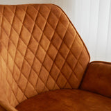 Sgabello da bar Novan velluto Dimehouse Cognac LxPxH 75x58x54 Tessuto Foto di dettaglio atmosferico