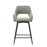 Sgabello da bar Skye Dimehouse Verde LxPxH 81x63x54 Tessuto Bianco foto vista frontale