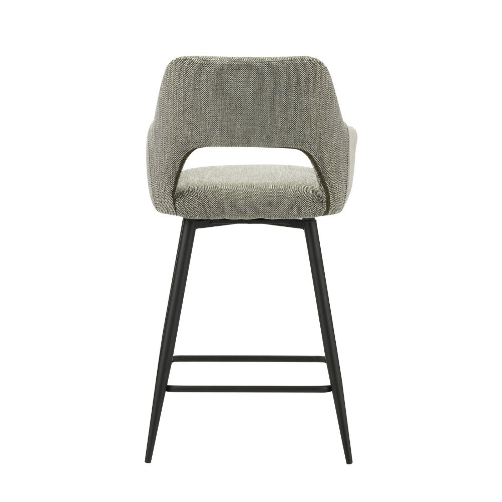 Sgabello da bar Skye Dimehouse Verde LxPxH 81x63x54 Tessuto Bianco foto diagonale vista posteriore