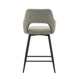 Sgabello da bar Skye Dimehouse Verde LxPxH 81x63x54 Tessuto Bianco foto diagonale vista posteriore