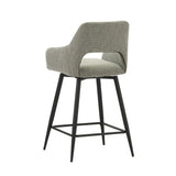 Sgabello da bar Skye Dimehouse Verde LxPxH 81x63x54 Tessuto Bianco foto diagonale vista posteriore