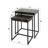 Tavolino Minette DH Interior Nero e oro LxPxA 61x51x38 Teak Bianco Indicazione dimensione foto