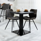 Piano del tavolo Robin nero Dimehouse Nero LxPxH 83x83x8 Melamina Foto suggestiva vista diagonale frontale