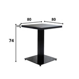 Piano del tavolo Robin nero Dimehouse Nero LxPxA 83x83x8 Melamina Indicazione dimensione foto bianca