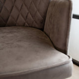 Sgabello bar Novan in microfibra Dimehouse Antracite LxPxH 73x57x44 Tessuto Foto di dettaglio atmosferico