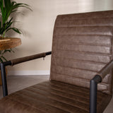 Sedia per sala da pranzo Bras Dimehouse Taupe LxWxH 73x59x58 Ecopelle Dettaglio fotografico atmosferico