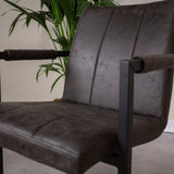 Sedia per sala da pranzo Jackson Dimehouse Antracite LxPxH 71x58x54 Tessuto Atmosferico dettaglio fotografico