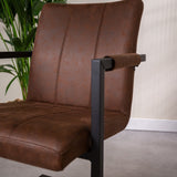 Sedia per sala da pranzo Jackson Dimehouse Marrone LxPxH 71x58x54 Tessuto Dettaglio fotografico atmosferico