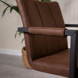 Sedia per sala da pranzo Jackson Dimehouse Marrone LxPxH 71x58x54 Tessuto Dettaglio fotografico atmosferico