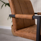 Sedia per sala da pranzo Jackson Dimehouse Cognac LxPxH 71x58x54 Tessuto Foto di dettaglio atmosferico