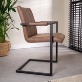 Sedia per sala da pranzo Jackson Dimehouse Taupe LxWxH 71x58x54 Tessuto Foto atmosferica vista laterale