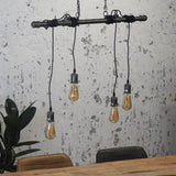Lampada a sospensione Bray Dimehouse Grigio LxPxA 89x15x8 Metallo Foto atmosferica vista frontale diagonale