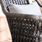 Sedia da giardino Kaya Dimehouse Antracite LxPxH 98x74x59 Corda Dettaglio fotografico atmosferico