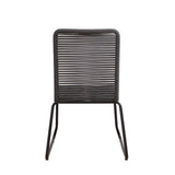 Sedia da giardino Lisa Dimehouse Antracite LxPxH 93x62x57 Corda Bianca foto diagonale vista posteriore