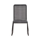 Sedia da giardino Lisa Dimehouse Antracite LxPxH 93x62x57 Corda Bianco foto vista frontale