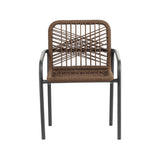 Sedia da giardino Nila Dimehouse Marrone LxPxH 64x55x55 Corda Foto bianca vista frontale