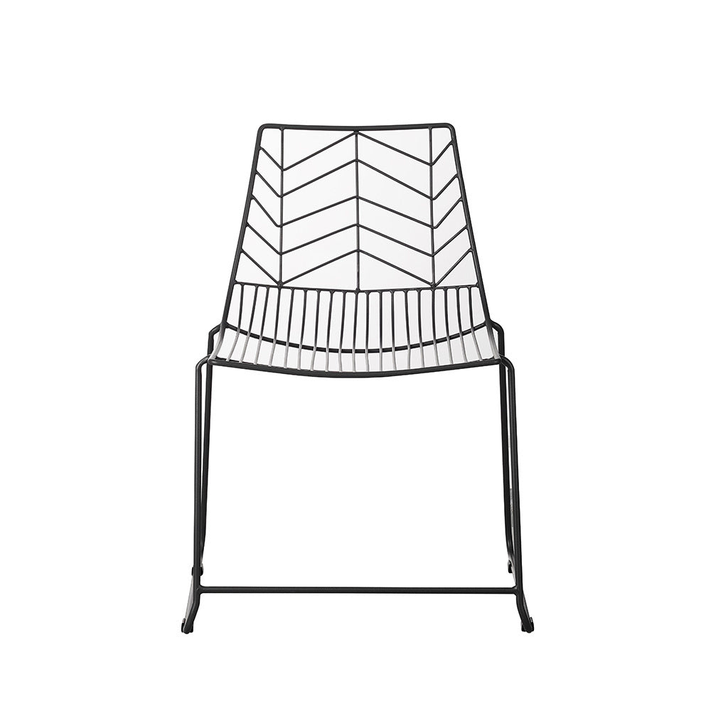 Sedia da giardino Millie Dimehouse Nero LxPxA 87x62x61 Metallo Bianco foto vista frontale