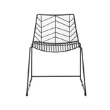 Sedia da giardino Millie Dimehouse Nero LxPxA 87x62x61 Metallo Bianco foto diagonale vista posteriore