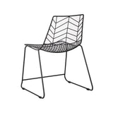 Sedia da giardino Millie Dimehouse Nero LxPxA 87x62x61 Metallo Bianco foto diagonale vista posteriore