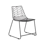 Sedia da giardino Millie Dimehouse Nero LxPxA 87x62x61 Metallo Bianco foto diagonale vista frontale