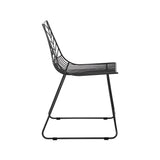 Sedia da giardino Millie Dimehouse Nero LxPxA 87x62x61 Metallo Bianco vista laterale della foto
