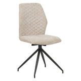 Sedia da pranzo Charly in ciniglia Dimehouse Beige LxLxA 67x60x51 Tessuto Foto bianca vista angolare frontale