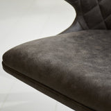 Sedia per sala da pranzo Eloi Dimehouse Antracite LxPxH 58x58x54 Tessuto Atmosferico dettaglio fotografico