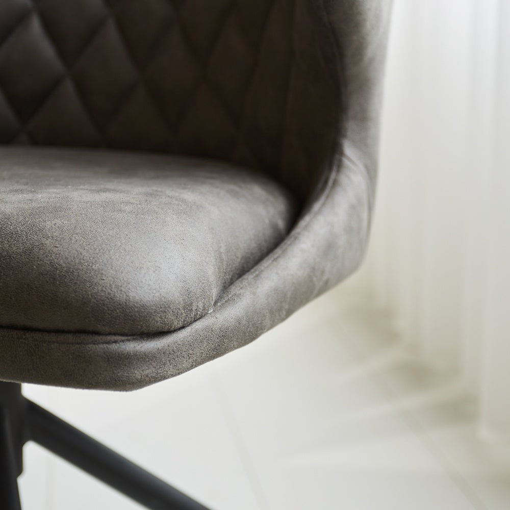 Sedia per sala da pranzo Eloi Dimehouse Antracite LxPxH 58x58x54 Tessuto Atmosferico dettaglio fotografico