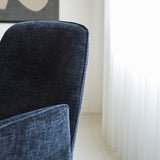 Sedia per sala da pranzo Nela Dimehouse Nero LxPxH 64x64x52 Tessuto Dettaglio fotografico atmosferico