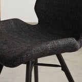 Sedia per sala da pranzo Beau ciniglia Dimehouse Antracite LxPxH 72x68x50 Tessuto Atmosferico dettaglio fotografico