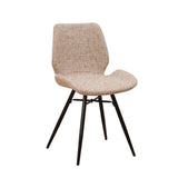 Sedia per sala da pranzo Beau ciniglia Dimehouse Wit LxBxH 72x68x50 Stof Witfoto schuin vooraanzicht