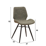Sedia per sala da pranzo Beau ciniglia Dimehouse Tessuto Verde LxPxH 72x68x50 Indicazione dimensione foto bianca