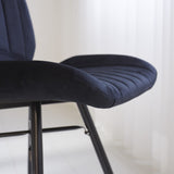 Sedia per sala da pranzo Beau velluto Dimehouse Nero LxPxH 71x67x49 Tessuto Dettaglio fotografico atmosferico