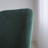 Sedia per sala da pranzo Mila Dimehouse Verde LxPxH 66x57x49 Tessuto Dettaglio fotografico atmosferico