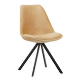 Sedia per sala da pranzo Jace Dimehouse Beige LxWxH 70x58x53 Tessuto Foto bianca vista frontale diagonale