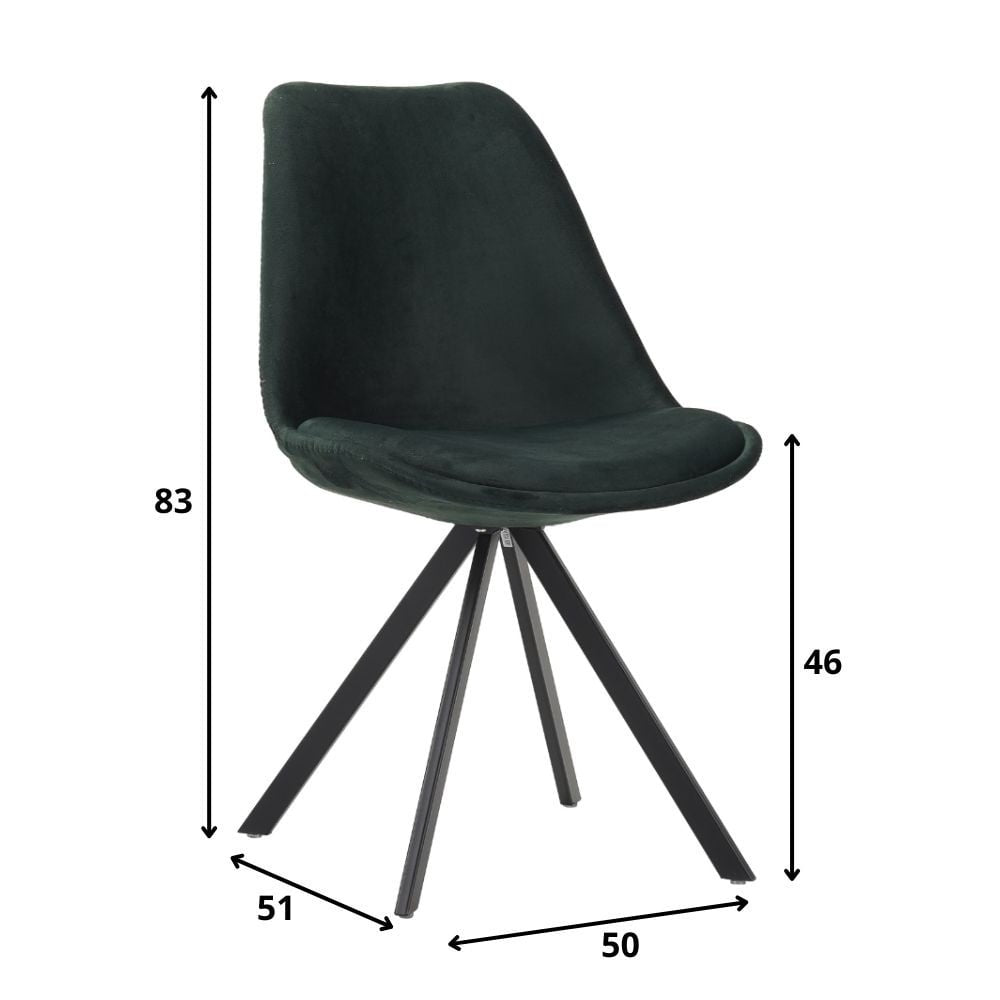 Sedia per sala da pranzo Jace Dimehouse LxPxH 70x58x53 Tessuto Indicazione dimensione foto bianca
