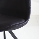Sedia per sala da pranzo Jace Dimehouse Nero LxPxH 70x58x53 Tessuto Dettaglio fotografico atmosferico