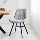 Sedia per sala da pranzo Jada Dimehouse Grigio LxPxA 79x57x53 Tessuto Foto atmosferica vista diagonale frontale