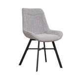 Sedia per sala da pranzo Jada Dimehouse Grigio LxPxH 79x57x53 Tessuto Bianco foto diagonale vista frontale