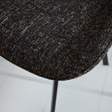 Sedia per sala da pranzo Jada Chenille Dimehouse Nero LxPxH 79x57x53 Tessuto Dettaglio fotografico atmosferico