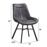 Sedia per sala da pranzo Jada Ecopelle Dimehouse Antracite LxLxH 79x57x53 Ecopelle Bianca Indicazione misura foto