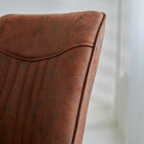 Sedia per sala da pranzo Jada Ecopelle Dimehouse Cognac LxLxH 79x57x53 Ecopelle Atmosferica dettaglio fotografico