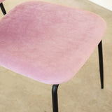 Sedia per sala da pranzo Jerry Dimehouse Tessuto rosa LxLxH 65x53x52 Dettaglio fotografico atmosferico